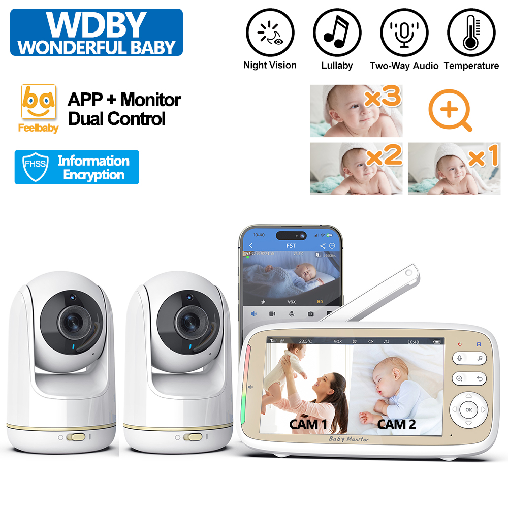 Wearable Baby Monitor - VB803 PRO Baby Monitor, mit 2pcs