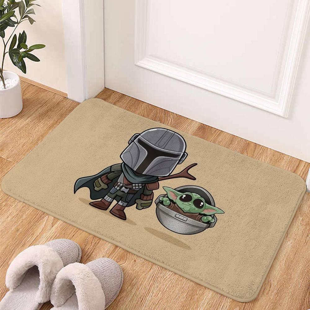 Baby Yoda Nursery - Beast-Kingdoms-Baby-Yoda Grogu Teppich, Badezimmer-Antirutschmatte, Türmatte, Eingangstürmatte,