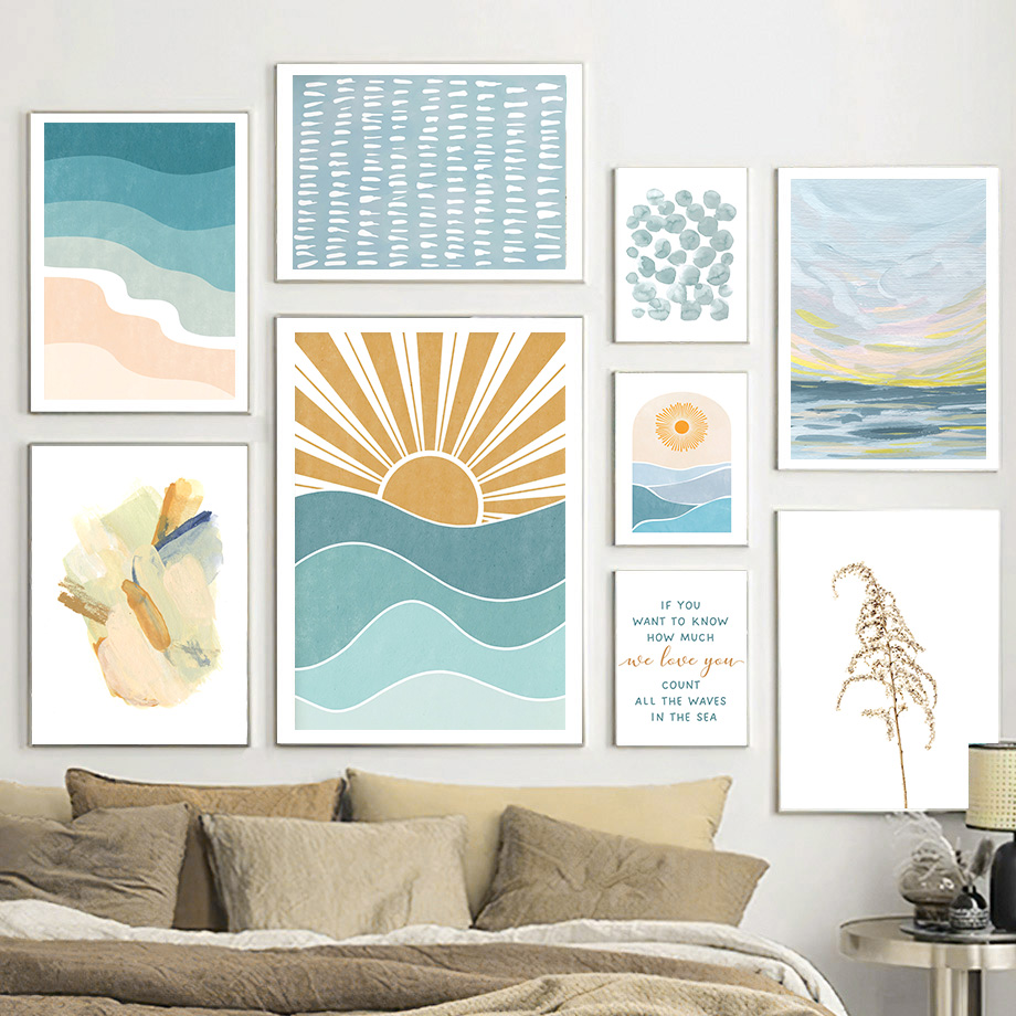 Baby Nursery Quotes Wall Art - Sonnenaufgang, Sonnenuntergang, Strand, Ozean, Zitate, Wandkunst,
