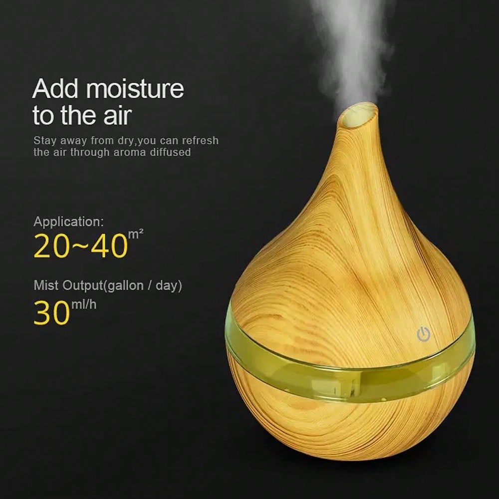 Humidifier Nursery Quiet - USB-Aromadiffusor mit Fernbedienung, 300ml Ultra-Leiser Luftbefeuchter,