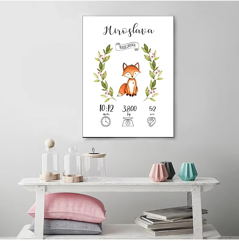 Baby Name Wall Art - Personalisierte benutzerdefinierte Baby Geburt Name Poster