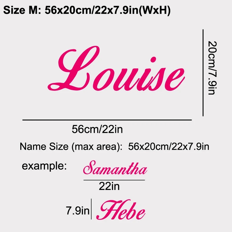 Baby Nursery Wallpaper - IHR TEXT Vinyl-Aufkleber, individueller Name, personalisierter