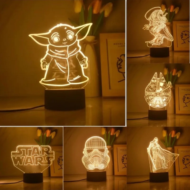 Baby Yoda Nursery - Cartoon 3D Anime Lampe Yoda Baby