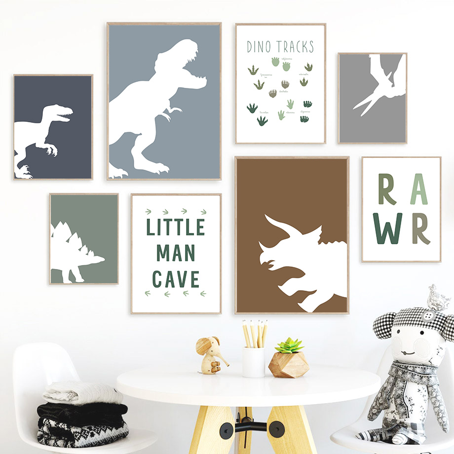 Baby Nursery Quotes Wall Art - Jurassic Dinosaurier Tyrannosaurus Rex Triceratops Zitate