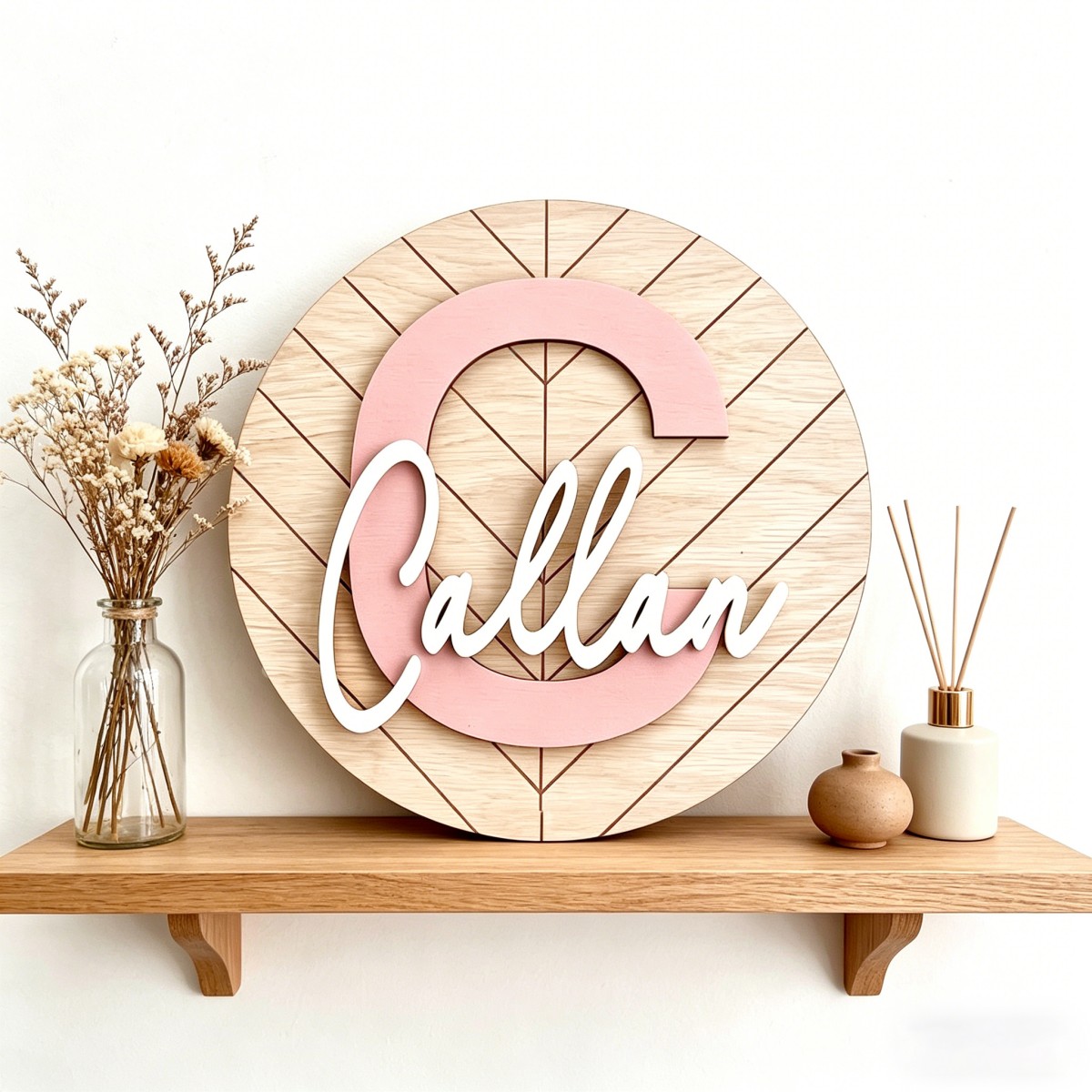 Baby Nursery Diy - 1 Stück individuelles rundes geometrisches Namensschild