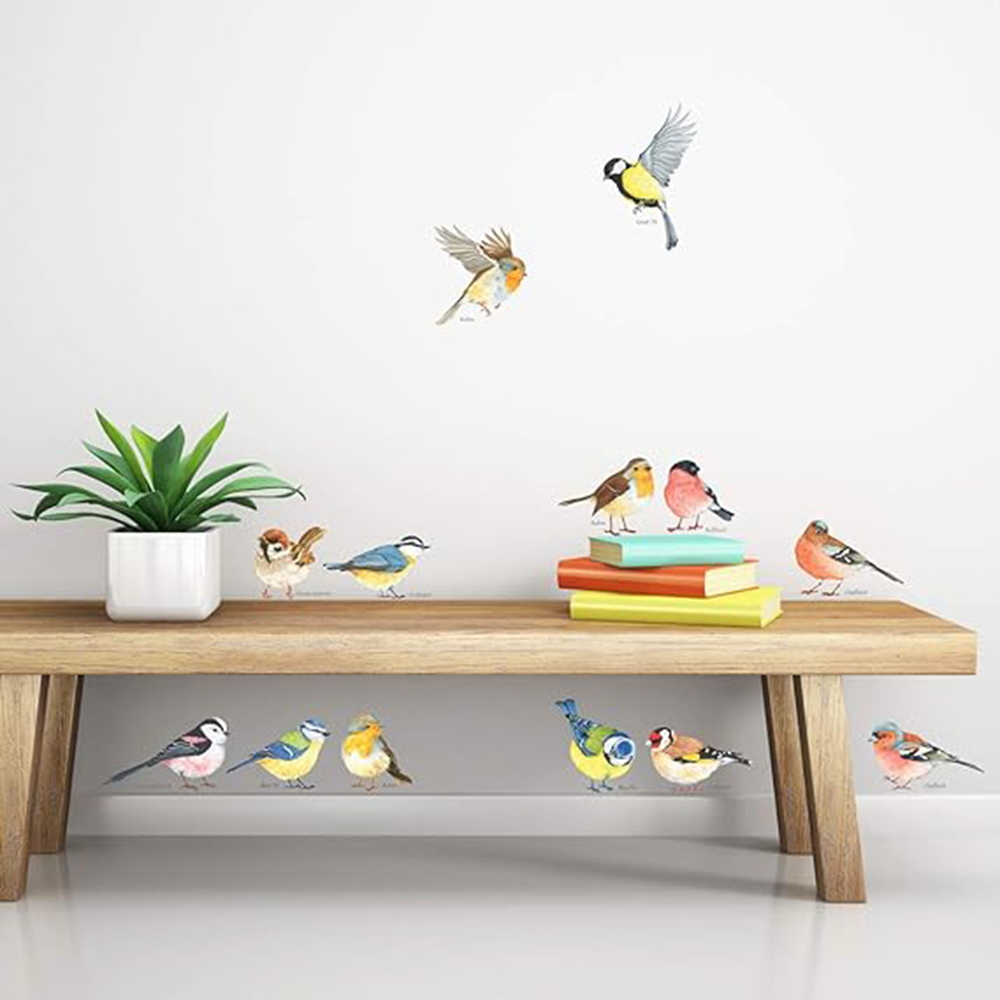 Baby Nursery Wallpaper - 13 Stück kleine Vögel Wandaufkleber Baby