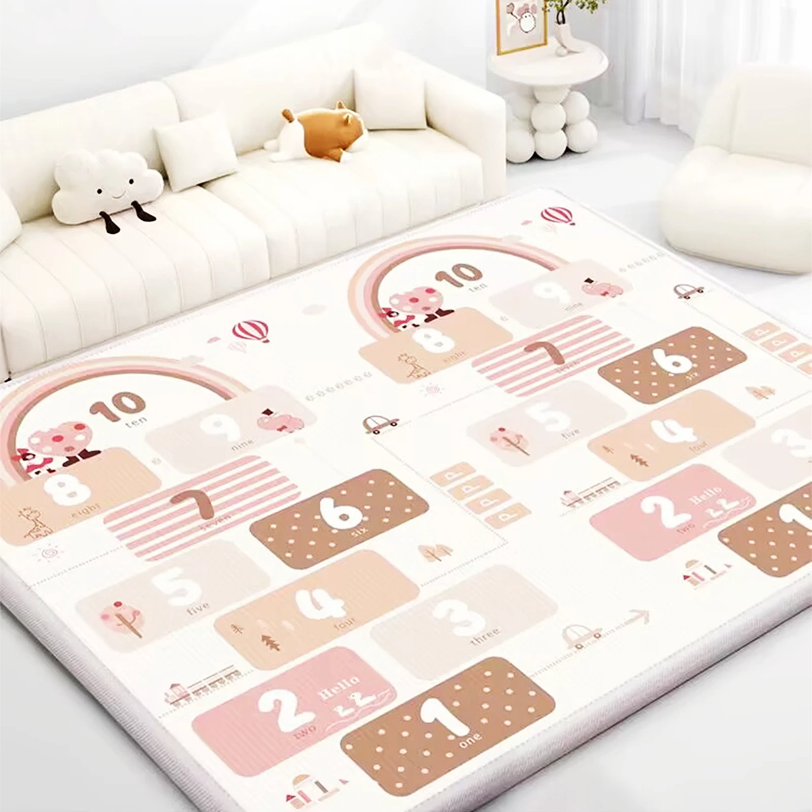 Soft Rug Nursery - Verdickte 1/0,5 cm dicke Kindermuster-Spielmatte, pädagogische