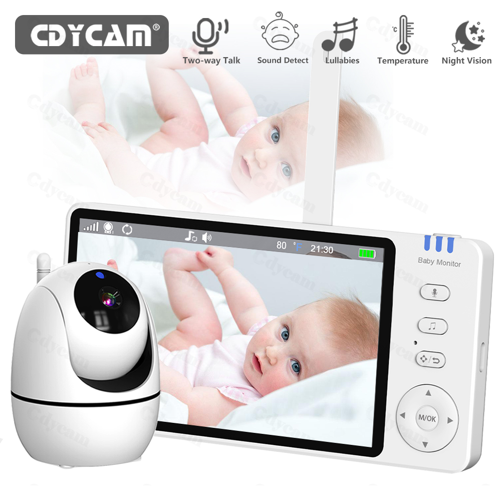 Wearable Baby Monitor - Video-Babyphone mit Kamera und Audio, 5-Zoll-Display,