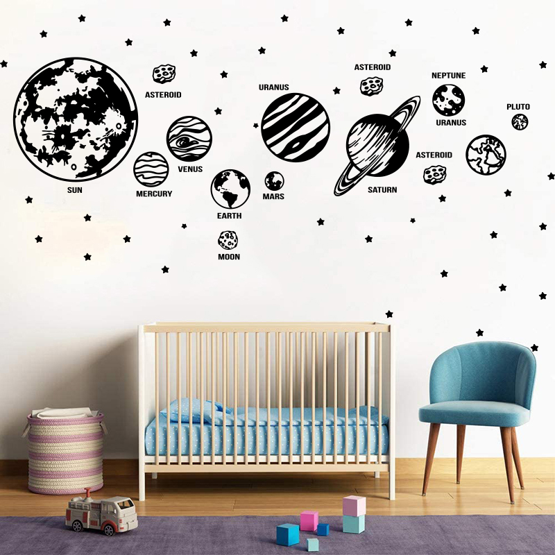 Baby Nursery Wallpaper - Große Planeten Sonnensystem Raum Stern Astronomie