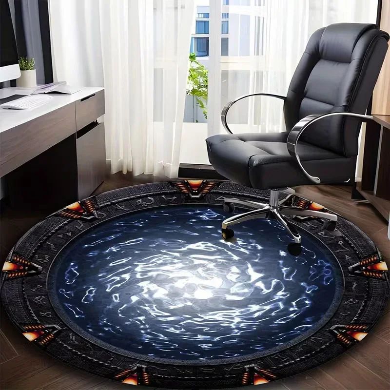 Soft Rug Nursery - VIKAMA Rutschfester Stargate Runder Teppich Weicher