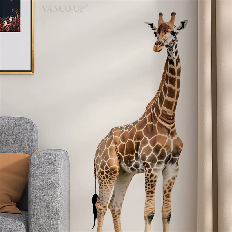 Baby Nursery Wallpaper - Große Safari-Tiere Giraffen-Aufkleber für Kinderzimmer, Kinderzimmer-Dekoration,