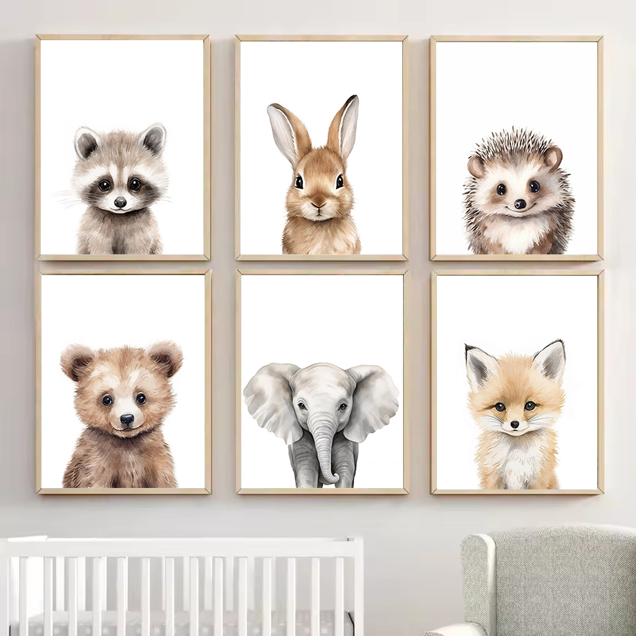 1 Stück Aquarell-Waldtier-Baby – Baby Nursery Animal Prints Bewertung und Preis