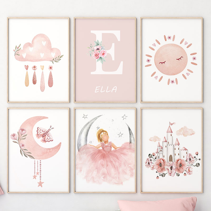 Rosa Engel Mädchen Sonne Mond  – Baby Nursery Modern Bewertung und Preis