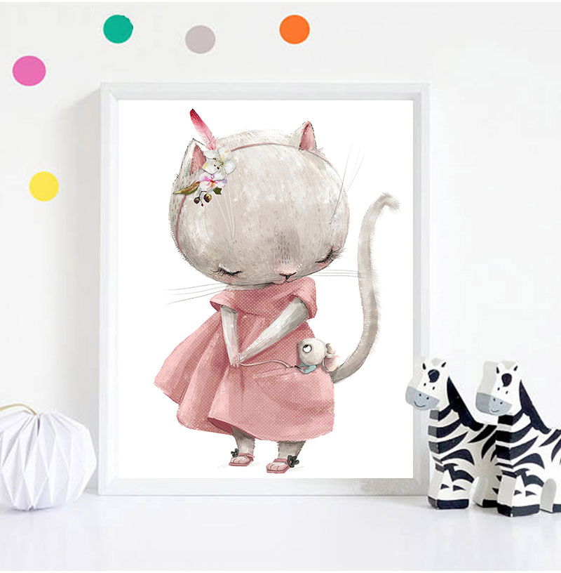1 Stück rahmenloser dekorative – Baby Nursery Animal Prints Bewertung und Preis