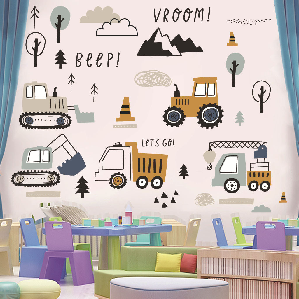 Cartoon Bagger Engineering Aut – Baby Nursery Wallpaper Bewertung und Preis