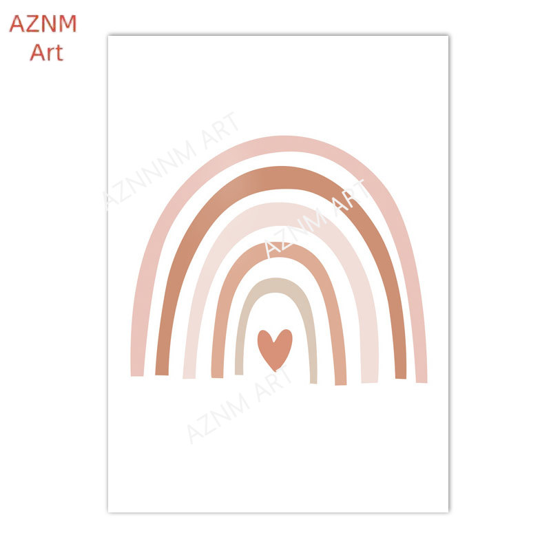 1/3PCS, Cartoon Herz Regenboge – Baby Nursery Art Bewertung und Preis
