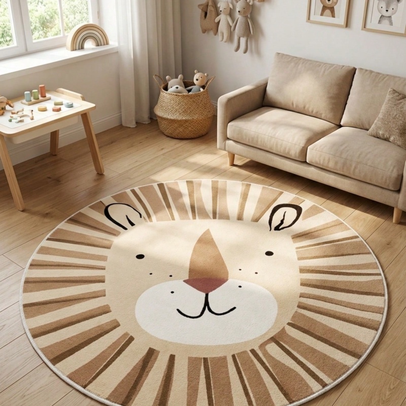 Minimalistischer Cartoon-Löwen – Soft Rug Nursery Bewertung und Preis