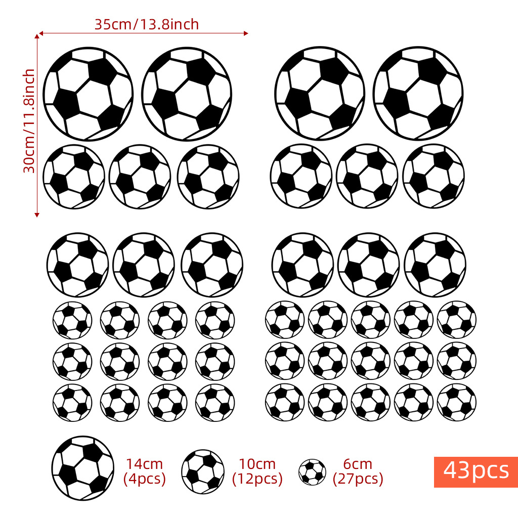 43Pcs Fußball Wand Aufkleber F – Baby Nursery Wallpaper Bewertung und Preis