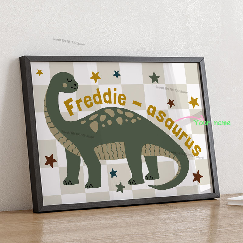 Jurassic Dinosaur Rainbow Pers – Baby Name Wall Art Bewertung und Preis