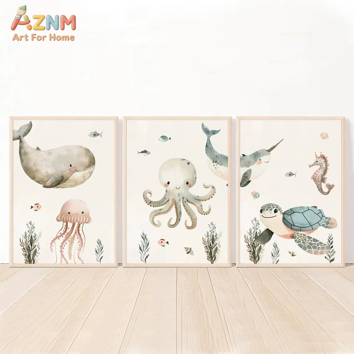 AZNM Aquarell Leinwandbild mit – Baby Nursery Art Bewertung und Preis