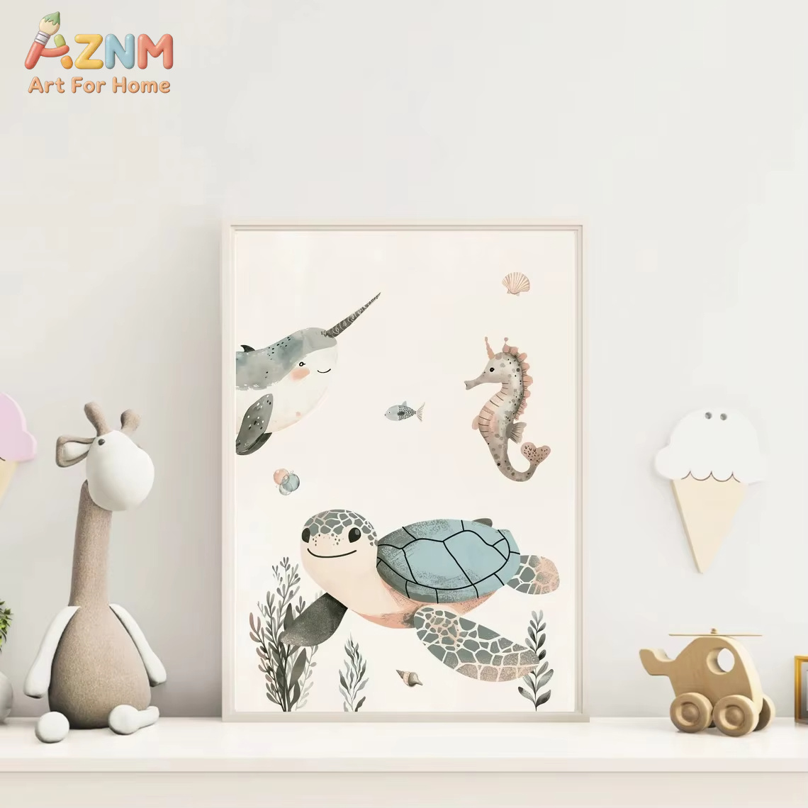 AZNM Aquarell Leinwandbild mit – Baby Nursery Art Bewertung und Preis
