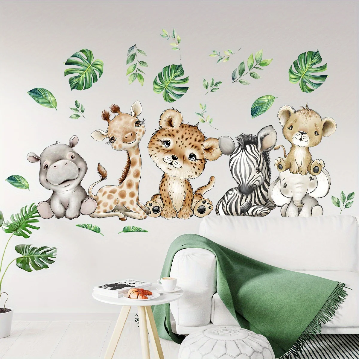 1PC Cartoon Nette Nilpferd Tig – Baby Nursery Wallpaper Bewertung und Preis