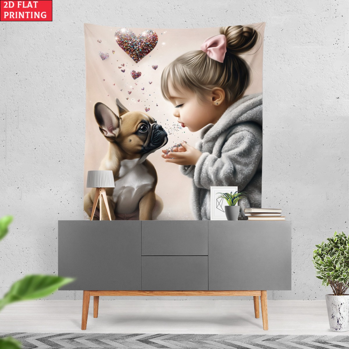 Mädchen mit französischer Bull – Baby Nursery Modern Bewertung und Preis