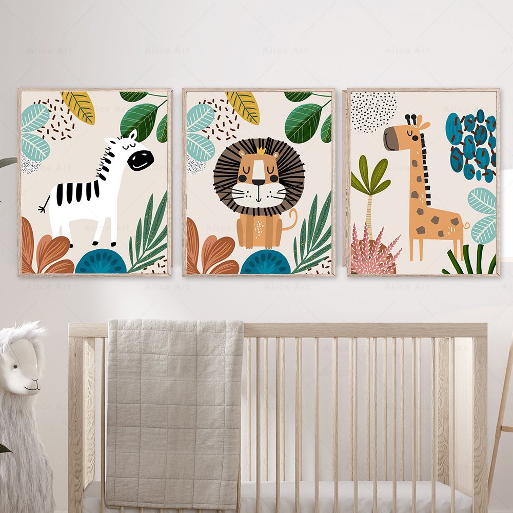 Boho Affe Löwe Giraffe Vogel Z – Baby Nursery Art Bewertung und Preis
