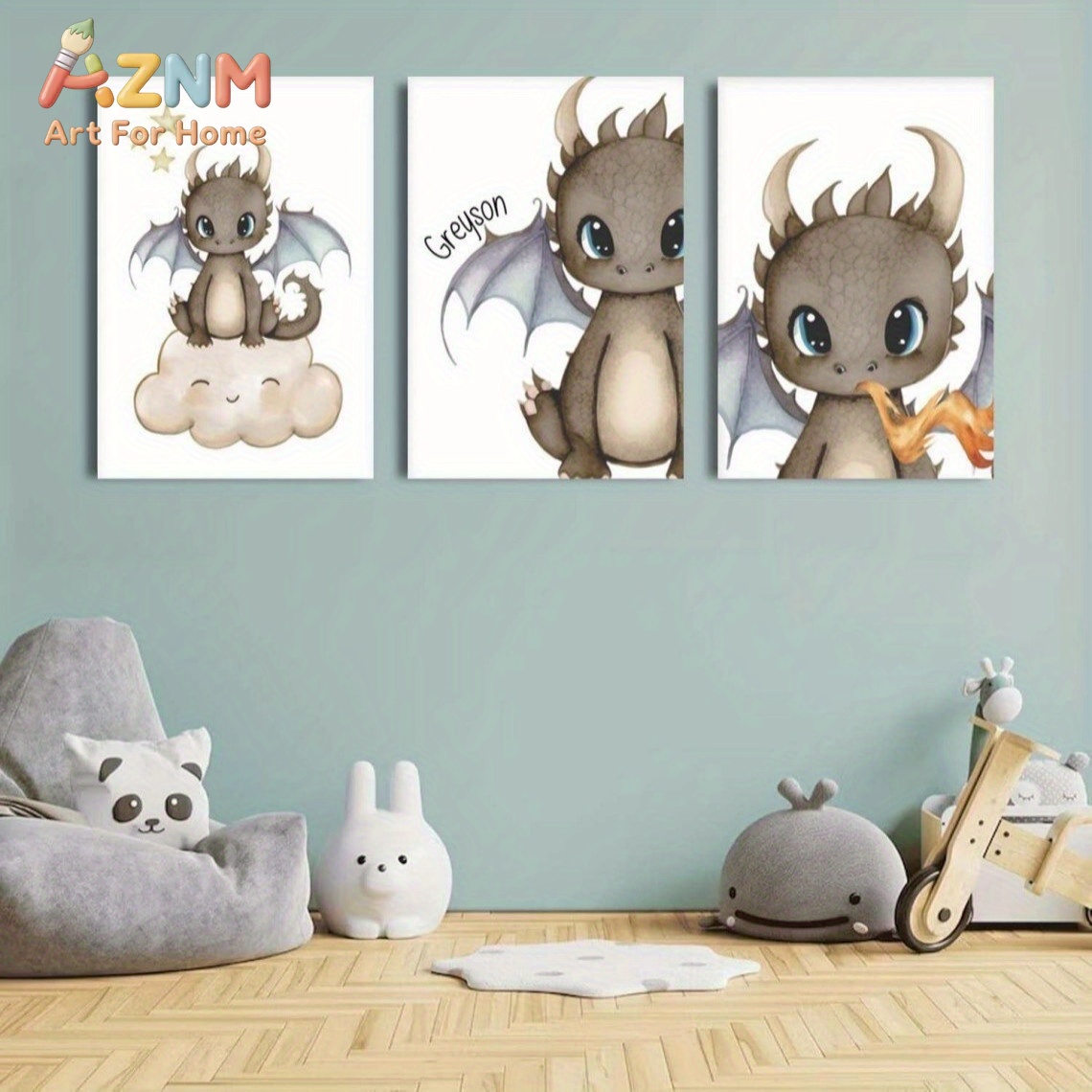 AZNM Niedlicher Baby-Drache Le – Baby Nursery Art Bewertung und Preis
