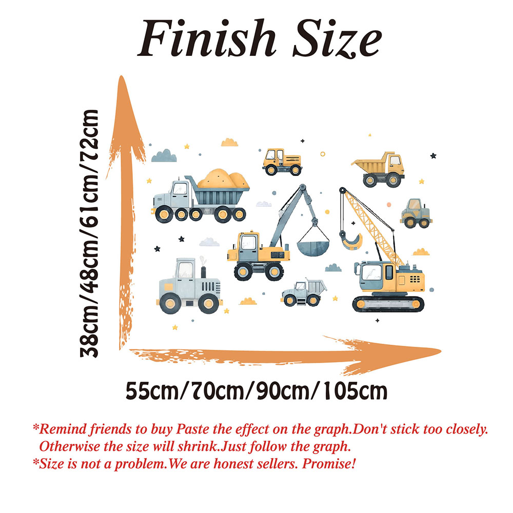 Cartoon Bagger Fahrzeuge Set A – Baby Nursery Wall Mural Bewertung und Preis