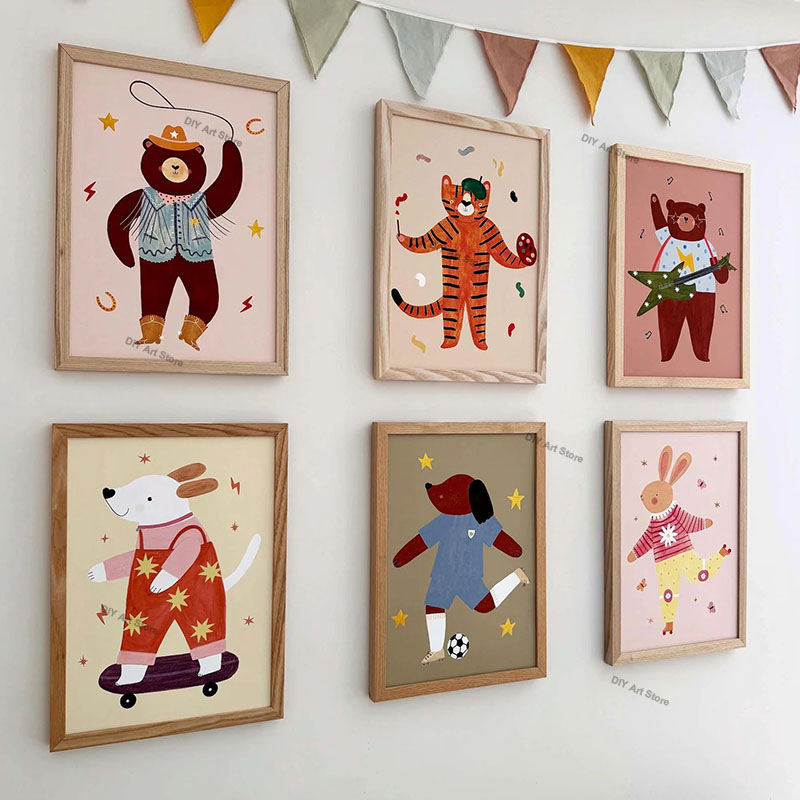 Lustige Cartoon-Tier Kinderzim – Baby Nursery Art Bewertung und Preis