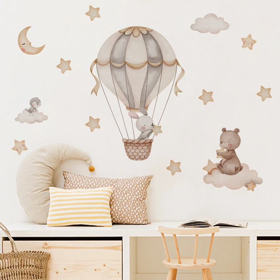 Aquarell Bär Heißluftballon Wo – Baby Nursery Wallpaper Bewertung und Preis