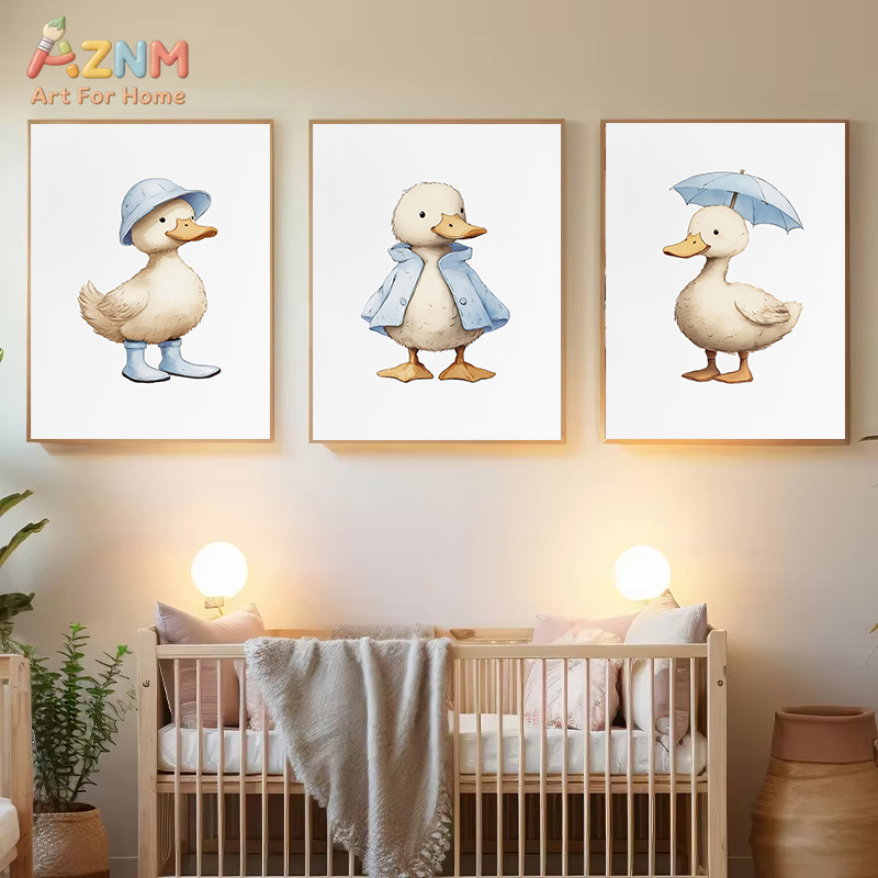 AZNM Niedliche Enten-Leinwand- – Baby Nursery Yellow Walls Bewertung und Preis