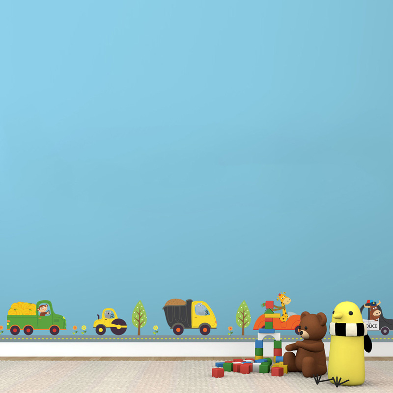 Cartoon Tiere Auto Wand Aufkle – Baby Nursery Wallpaper Bewertung und Preis
