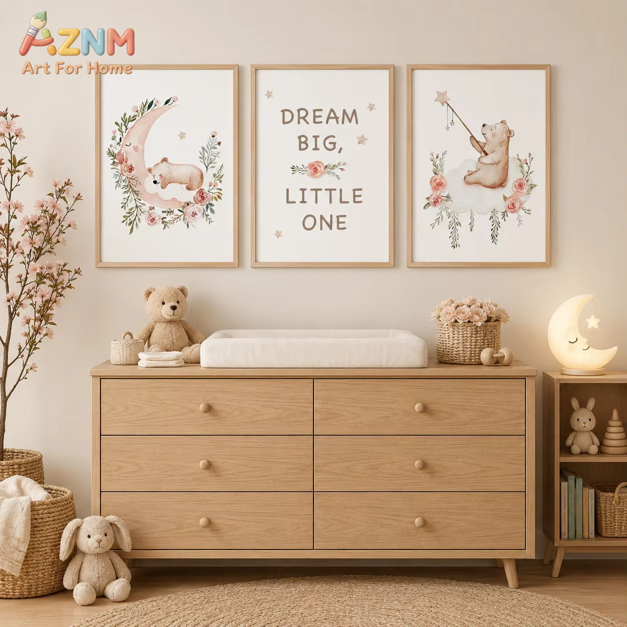 AZNM Kinderzimmer-Blumen-Wandk – Baby Nursery Quotes Wall Art Bewertung und Preis