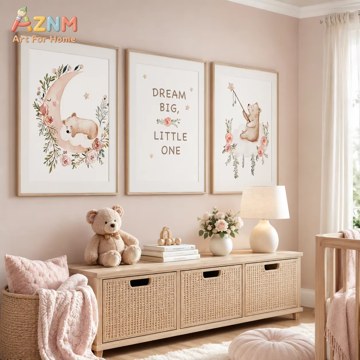 AZNM Kinderzimmer-Blumen-Wandk – Baby Nursery Quotes Wall Art Bewertung und Preis