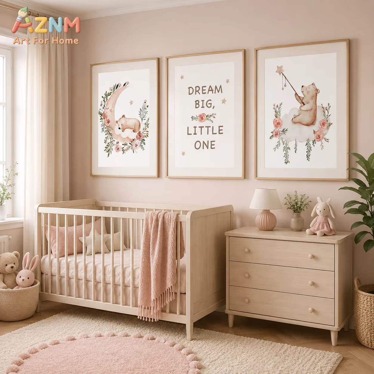 AZNM Kinderzimmer-Blumen-Wandk – Baby Nursery Quotes Wall Art Bewertung und Preis