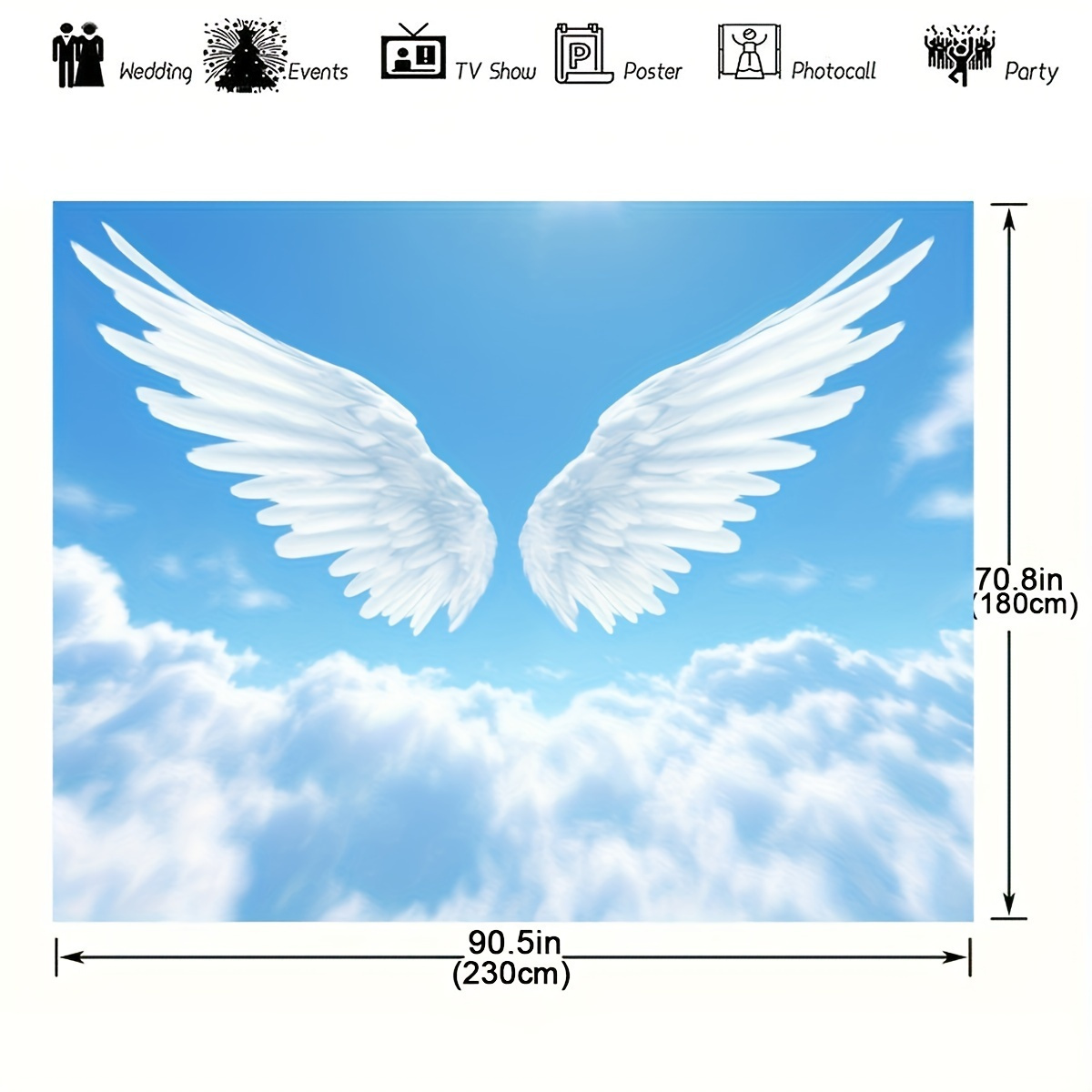 Engelsflügel Wolken Himmel Wan – Baby Nursery Modern Bewertung und Preis