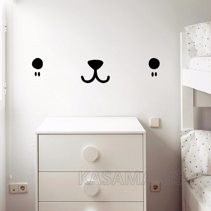 Nette Kawaii Gesicht Wand Kuns – Baby Nursery Wallpaper Bewertung und Preis