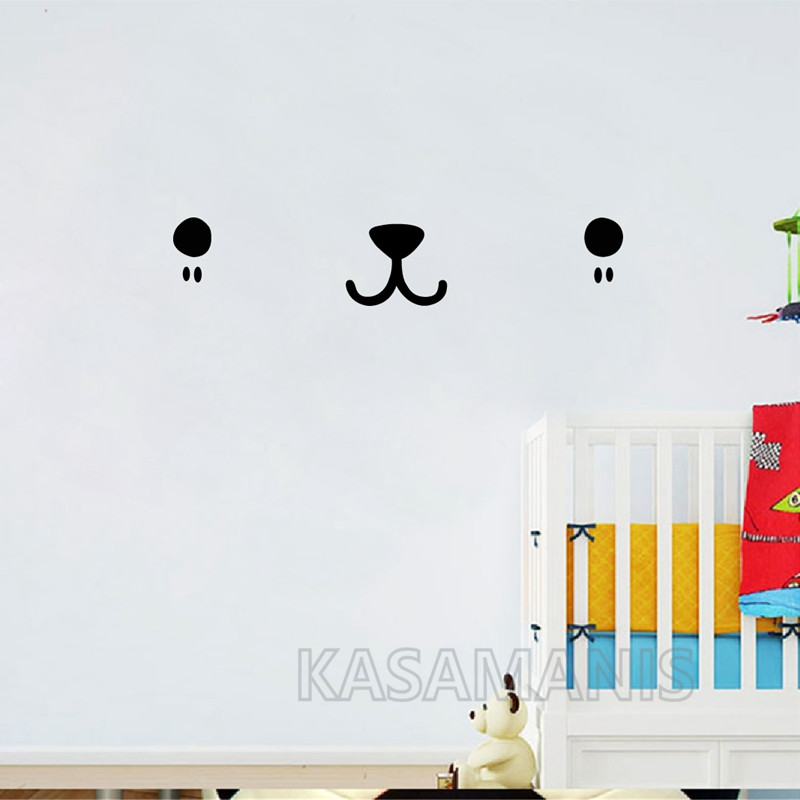 Nette Kawaii Gesicht Wand Kuns – Baby Nursery Wallpaper Bewertung und Preis