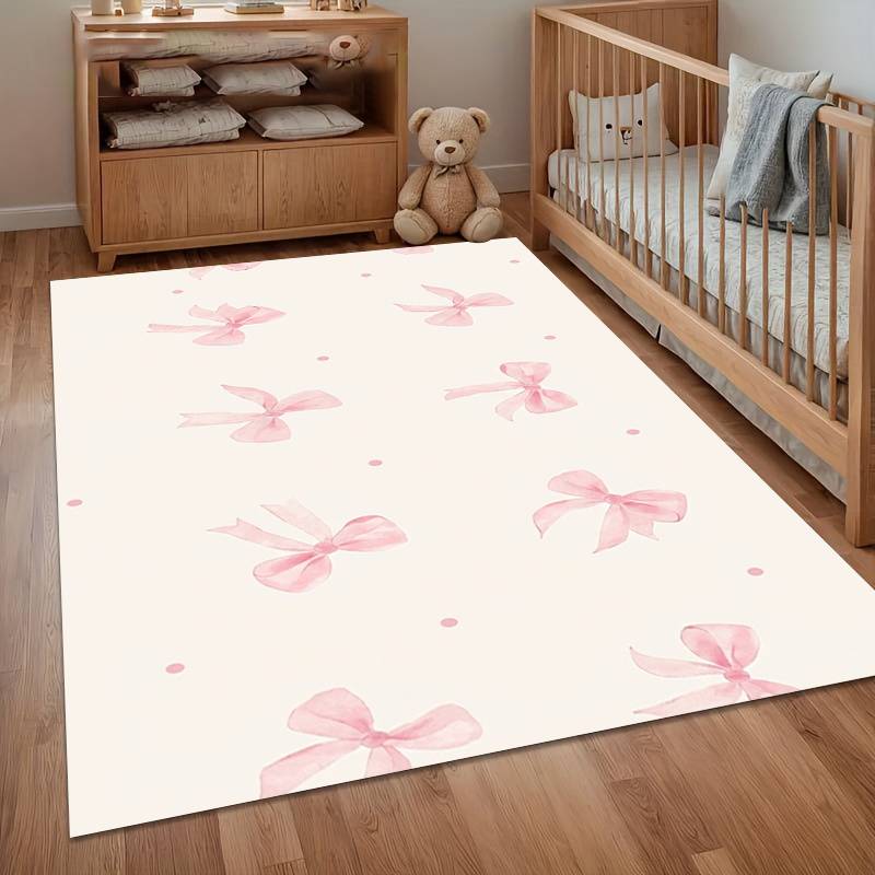 Aquarell Rosa Schleifen-Teppic – Soft Rug Nursery Bewertung und Preis