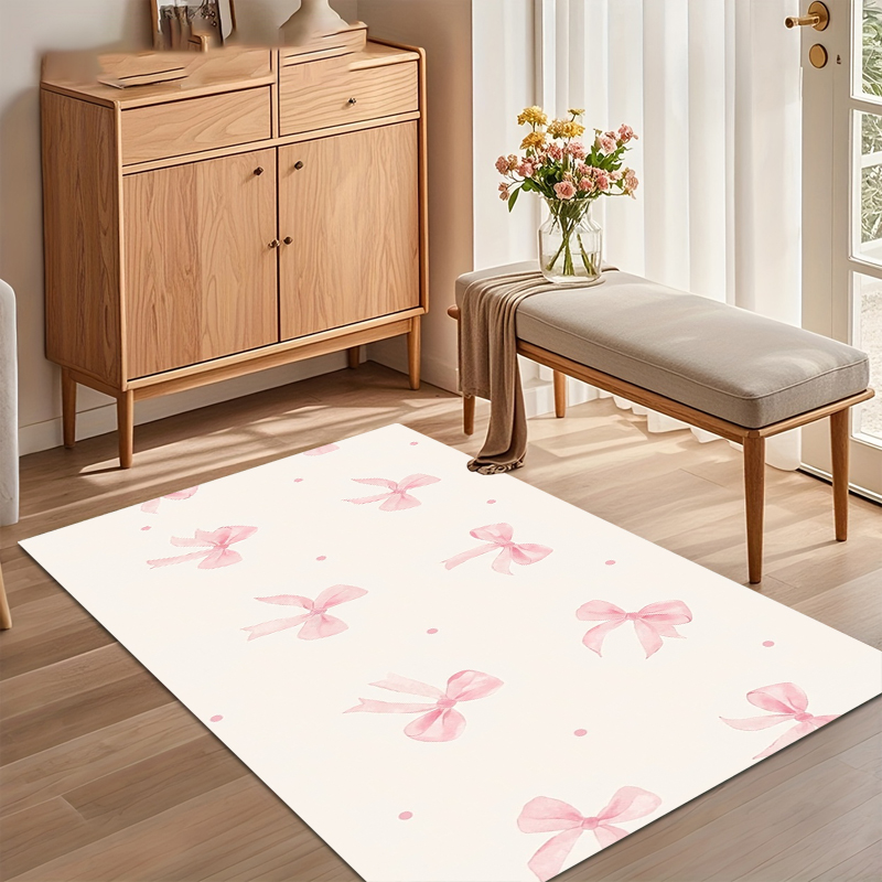Aquarell Rosa Schleifen-Teppic – Soft Rug Nursery Bewertung und Preis