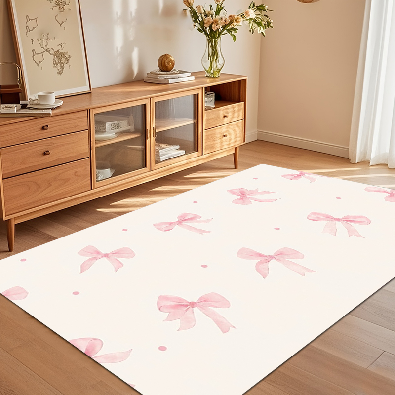 Aquarell Rosa Schleifen-Teppic – Soft Rug Nursery Bewertung und Preis