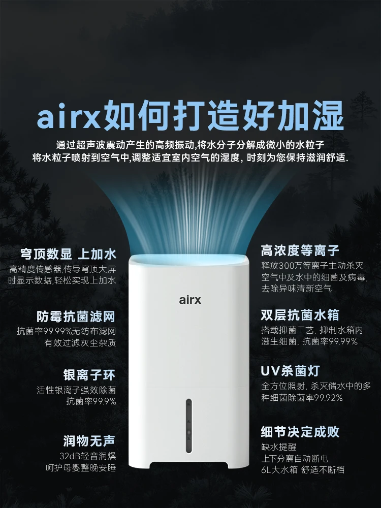 220V airx Luftbefeuchter ohne  – Humidifier Nursery Quiet Bewertung und Preis