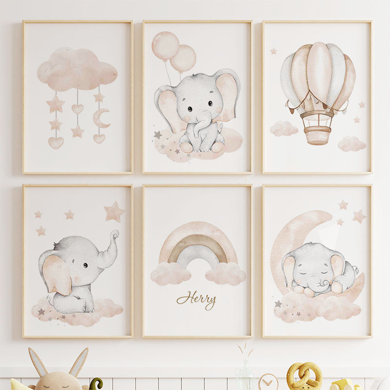 Niedlicher Elefant, heißer Bal – Baby Nursery Modern Bewertung und Preis
