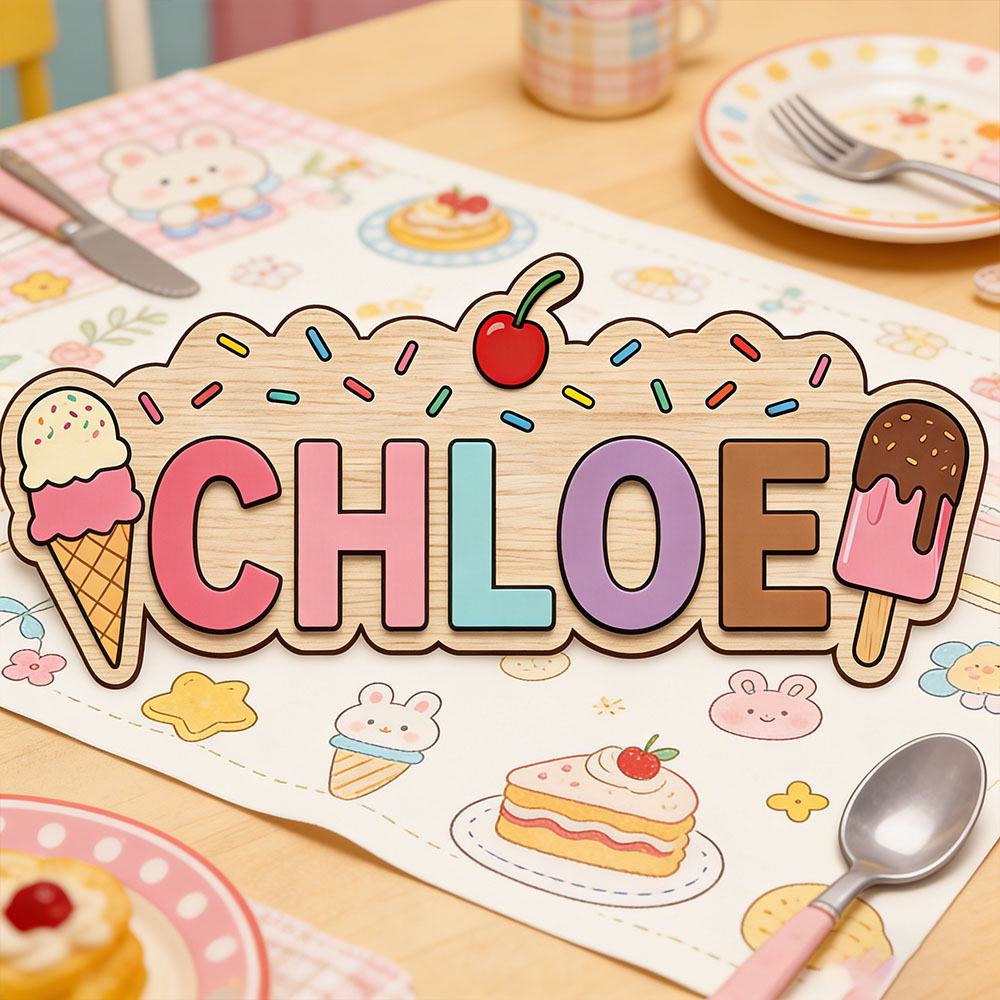 Eiscreme-Waffel Eis am Stiel T – Baby Name Wall Art Bewertung und Preis