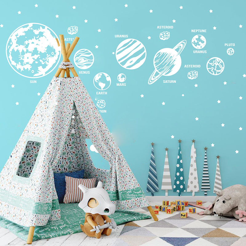 Große Planeten Sonnensystem Ra – Baby Nursery Wallpaper Bewertung und Preis