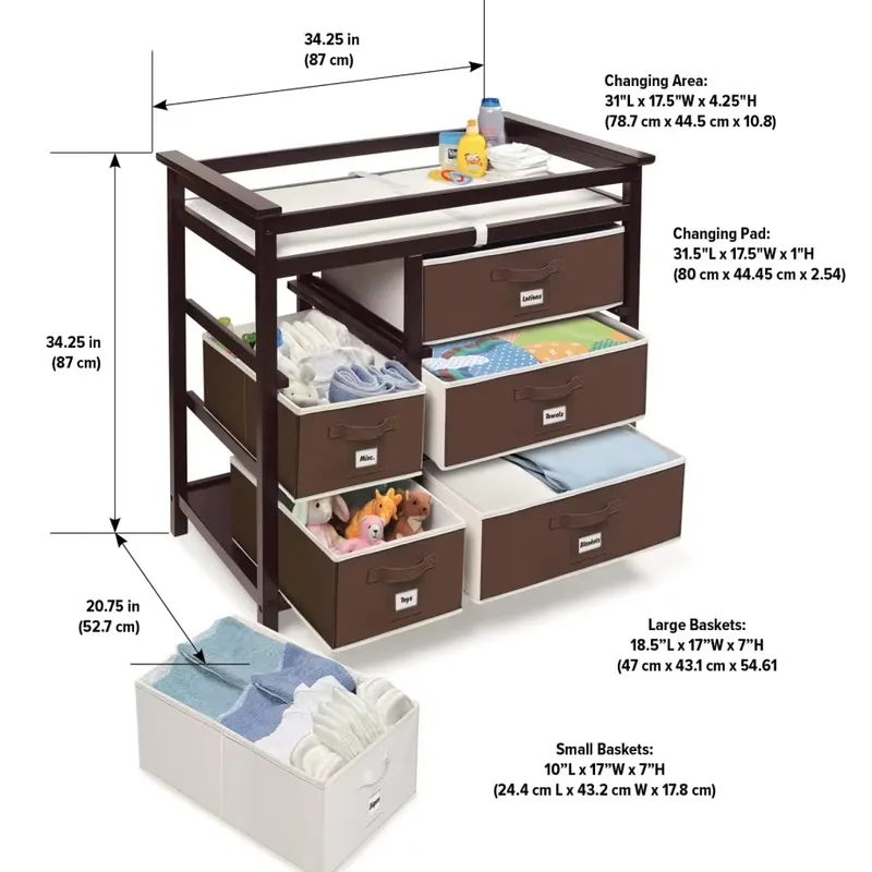Moderne Holz-Babykommode mit W – Baby Nursery Modern Bewertung und Preis