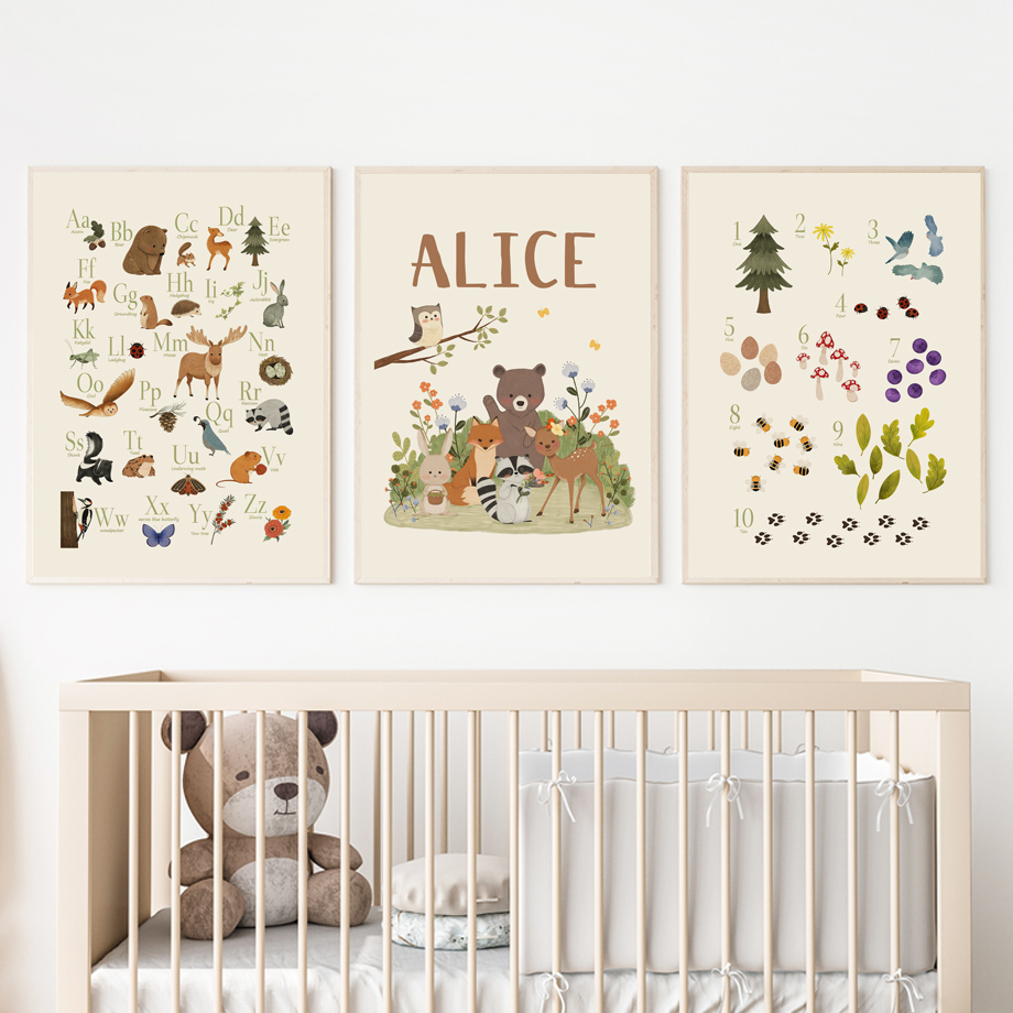 1 Stück rahmenlose, niedliche  – Baby Nursery Animal Prints Bewertung und Preis