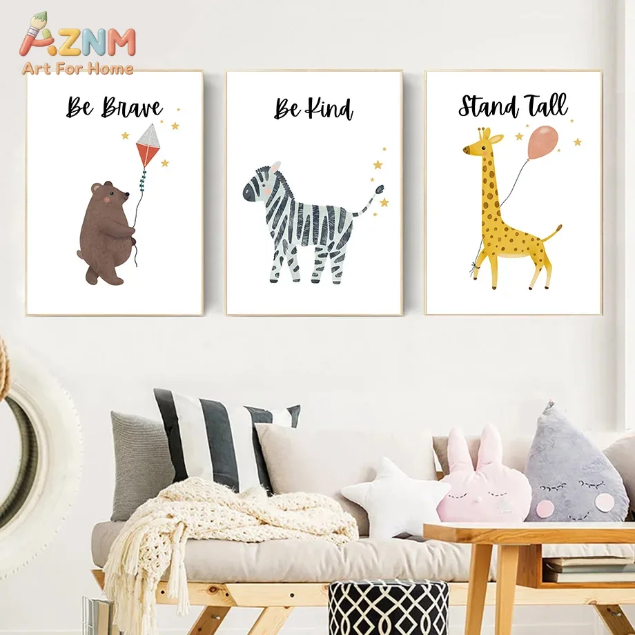AZNM Be Brave Kind Stand Tall  – Baby Nursery Art Bewertung und Preis